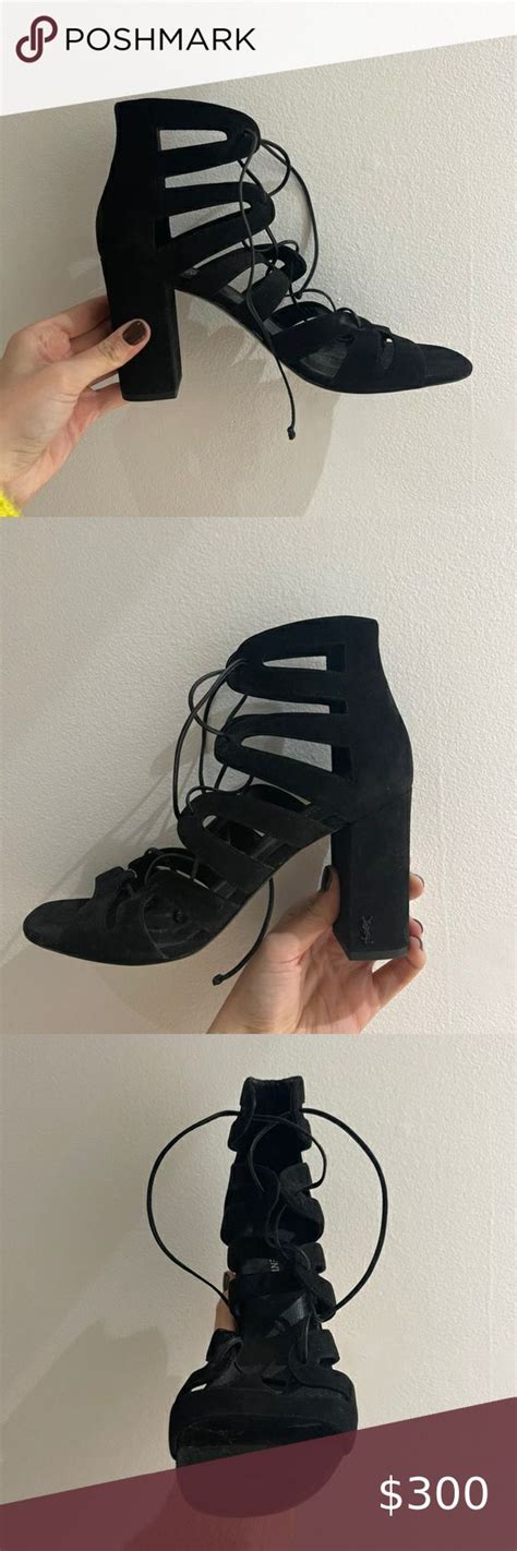 ysl tie up heels